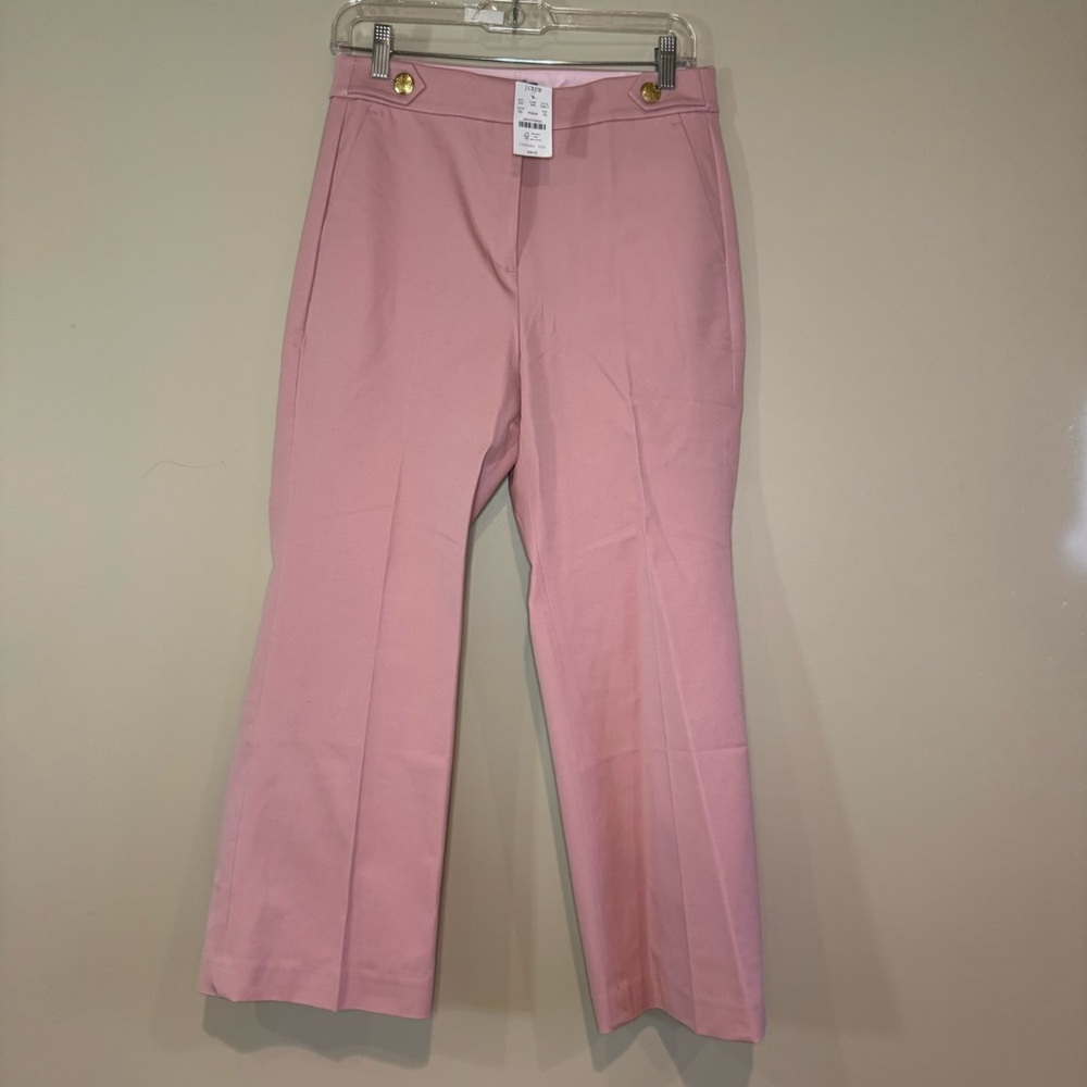 JCrew cropped wide leg sailor pant Pink Petite 8. NWT